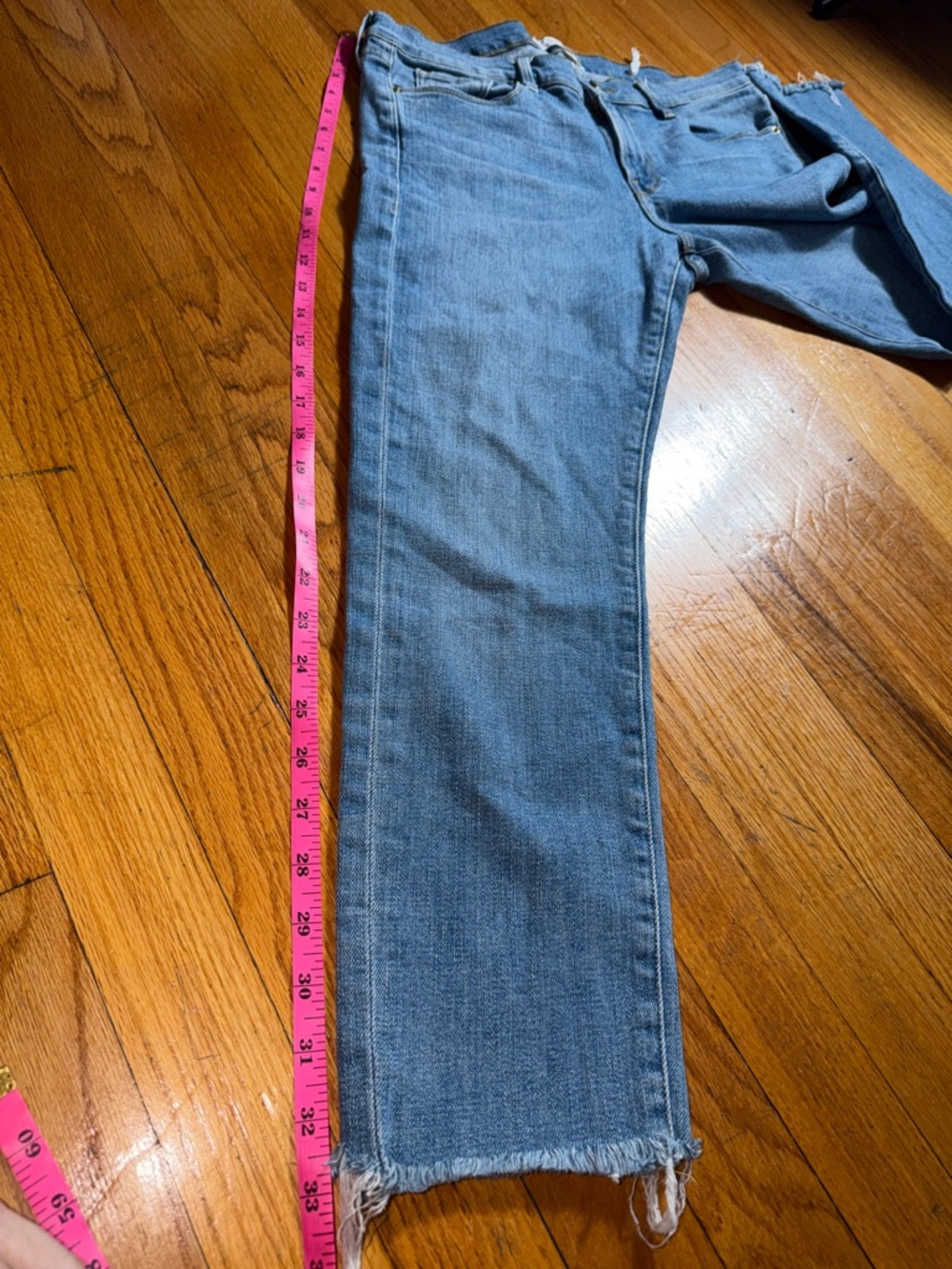 Frame Denim Light Blue Cropped High-Rise Slim Jeans - Picture 5 of 7
